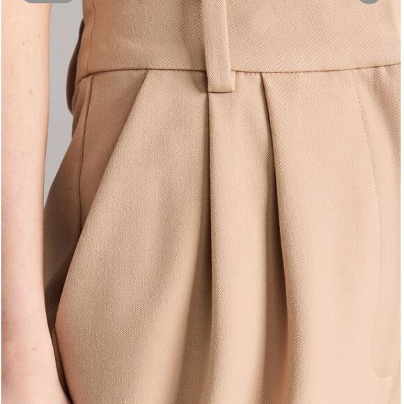 Favorite Daughter The Favorite Pants beige pleated wide leg trousers $218 - Picture 4 of 10